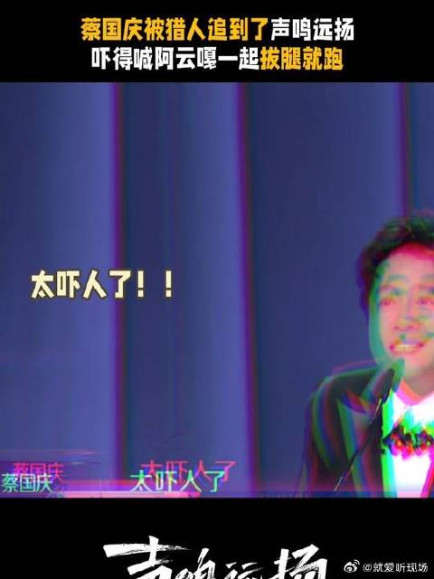 万万没想到全员加速中猎人也出现在音综舞台，看给蔡国庆吓的！