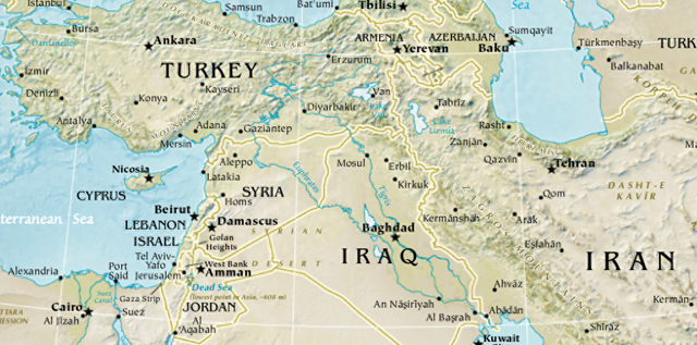 底格里斯河和幼发拉底河水系图 来源: https://www.britannica.com/place/