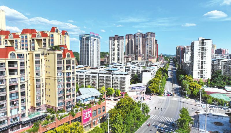 乐至城区一角。