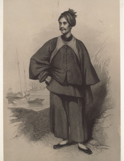 身着中国沿海水手服饰的郭实猎（1832年）