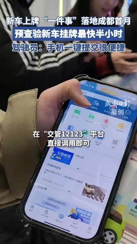 成都新车上牌12123一站式提交