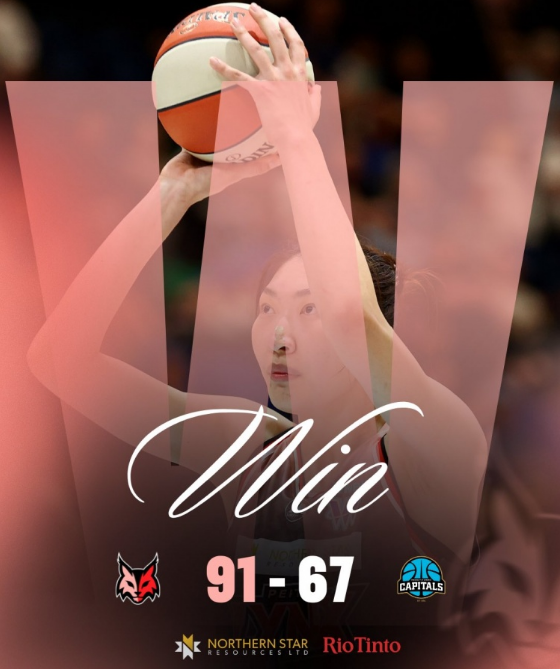 韩旭留洋加盟WNBL首秀：22+4+2帽两分9中9 率队大胜登上赛后海报