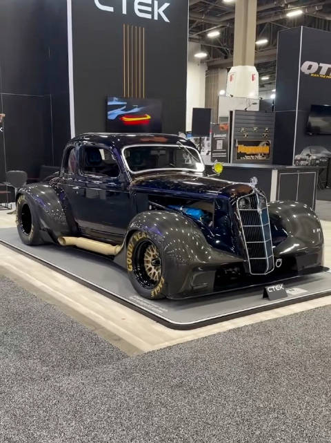 另类“老改新”！1935年普利茅斯PJ Coupe，赛车底盘+蝰蛇V10引擎，太帅了