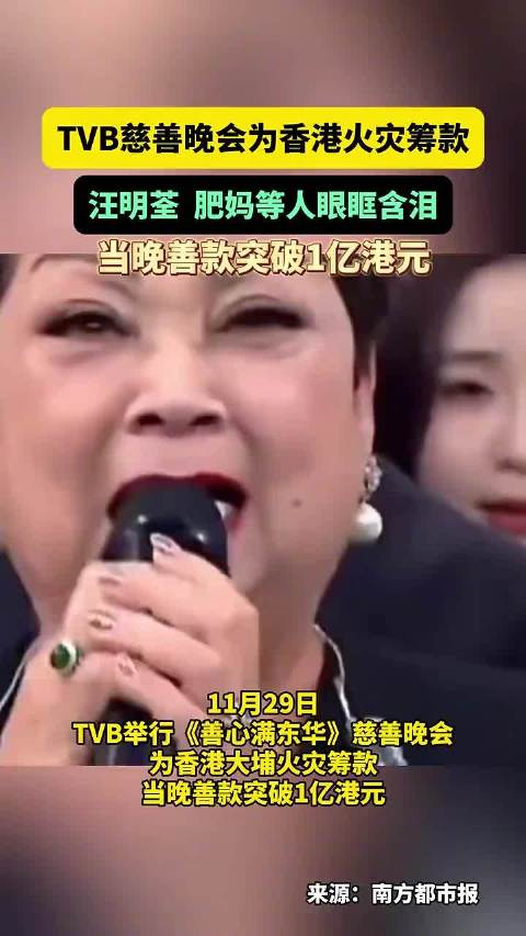 TVB慈善晚会为香港火灾筹款