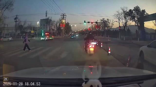 开车注意力不集中，猜猜他在看什么，视频车大哥心都提到嗓子眼了