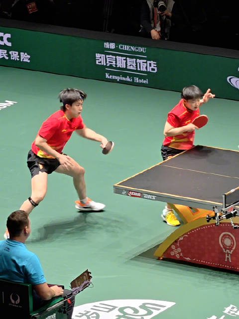 王楚钦孙颖莎连下两城