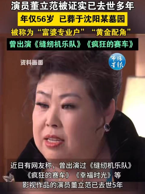 演员董立范去世多年享年56岁，曾出演多部影视作品