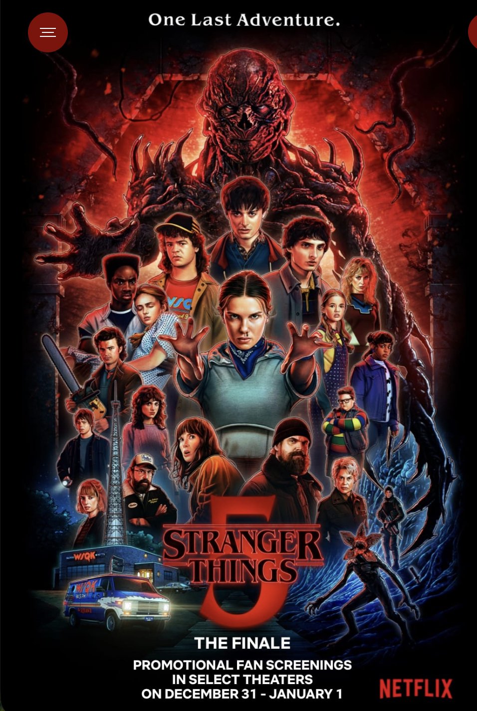 《怪奇物语》第五季最终集(第8集)时长确定：2小时5分！