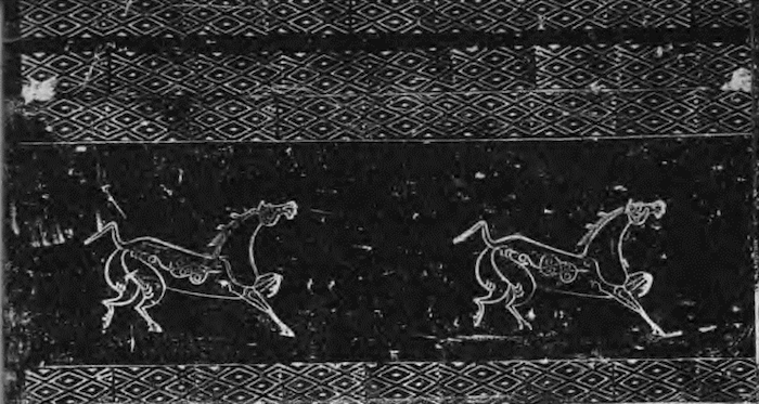 图12 西汉洛阳天马画像空心砖拓片