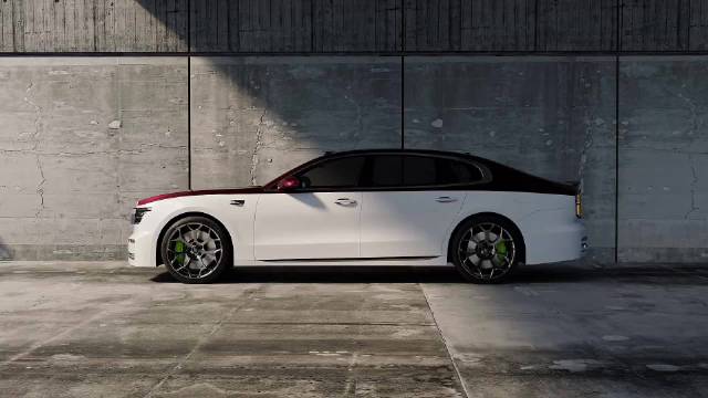 一位博主自己设计制作的坦克500轿车版ai动画，外观还真好看