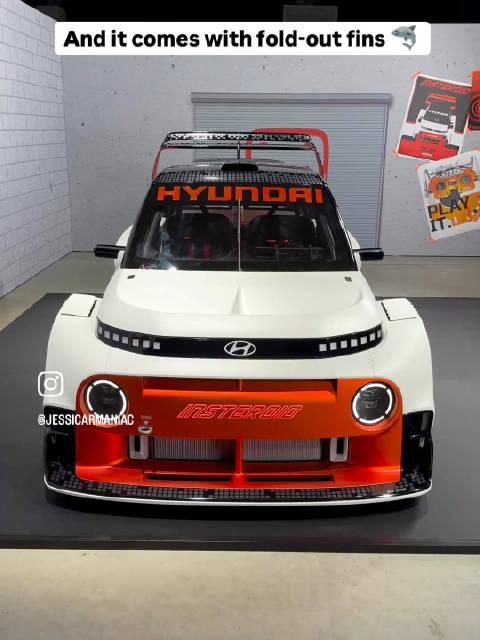 现代INSTEROID概念车，基于现代自家的纯电小车Inster魔改而来