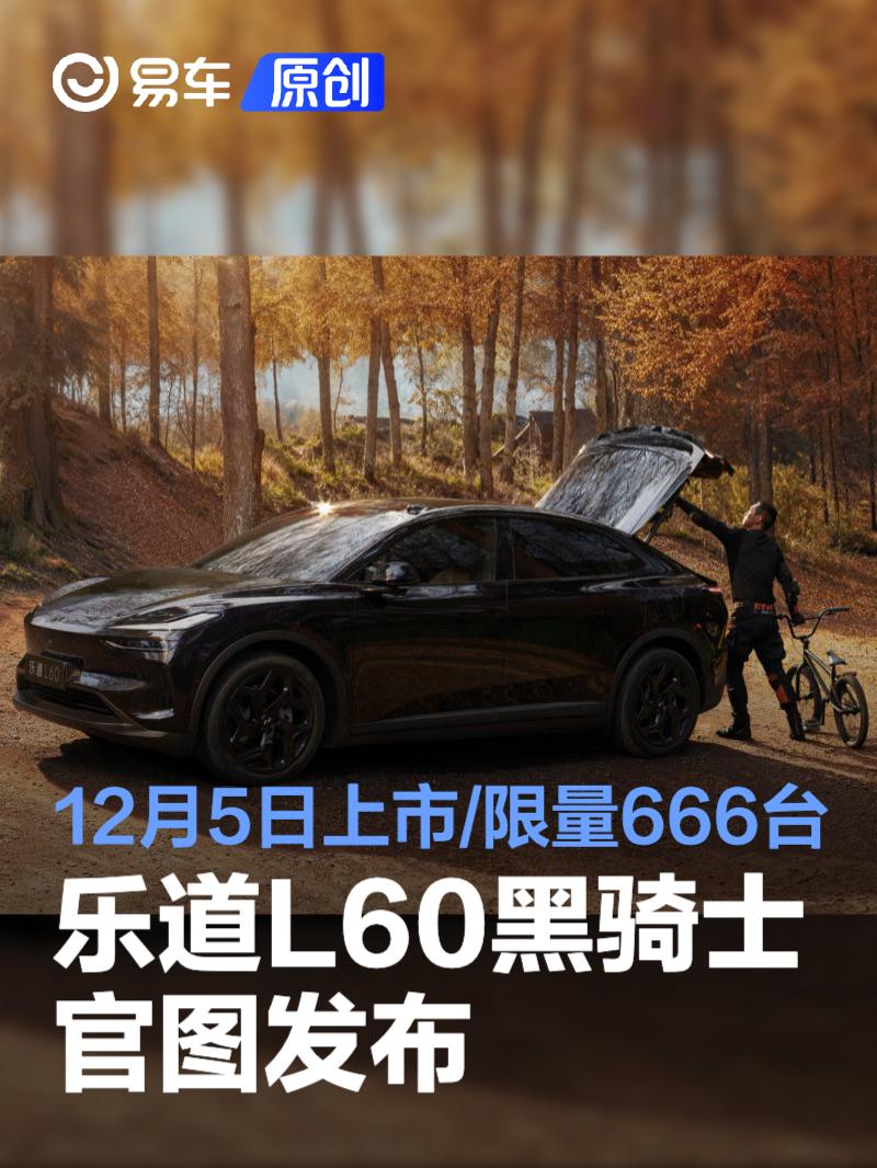 乐道L60黑骑士版官图发布 将于12月5日上市/限量666台