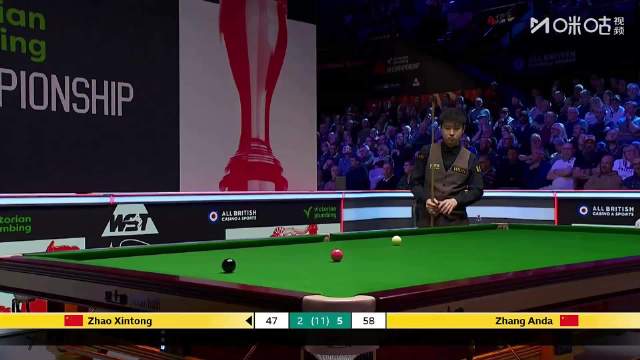 张安达两杆破百6比2胜赵心童，连续三年晋级英锦赛八强