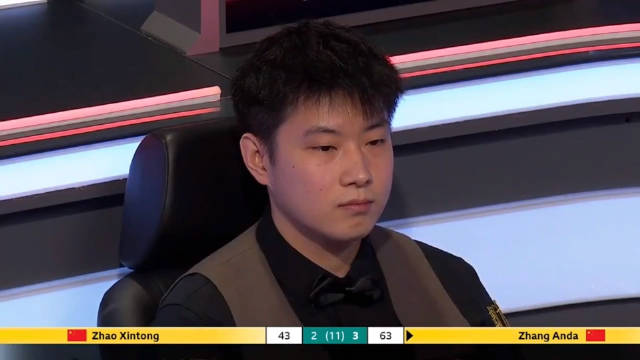 斯诺克英锦赛赵心童失误张安达5-2夺赛点