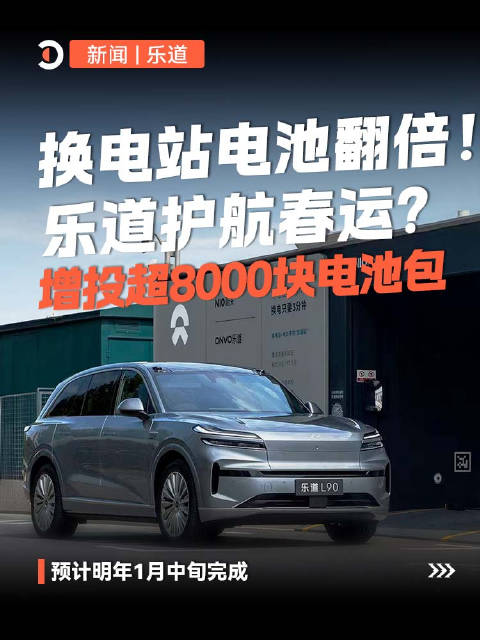 换电站电池翻倍！乐道护航春运？增投超8000块电池包