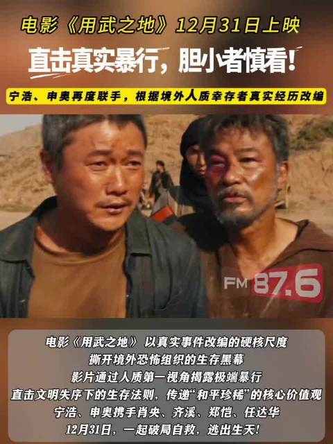 宁浩监制跨年电影《用武之地》曝预告，肖央任达华揭秘境外人质产业链