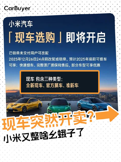 一边排队提车，一边开卖现车？小米汽车这波操作你看懂了吗