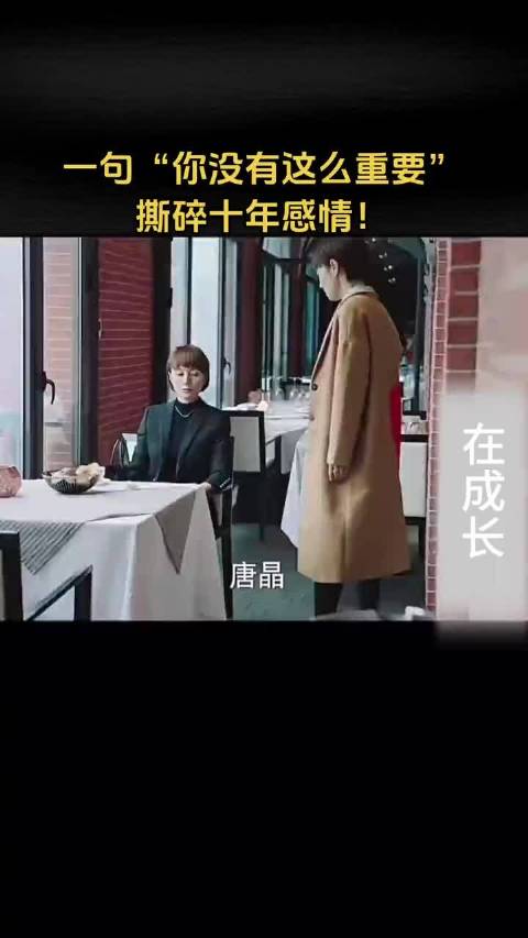 我的前半生｜贺涵｜唐晶｜一句“你没有这么重要”撕碎十年感情