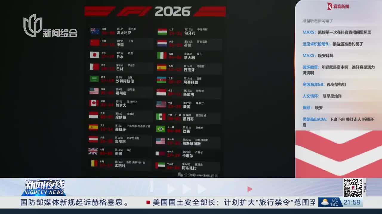 2026年F1中国站3月13日开启 票价上涨约10%