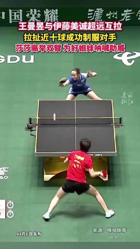 王曼昱与伊藤美诚超远互拉