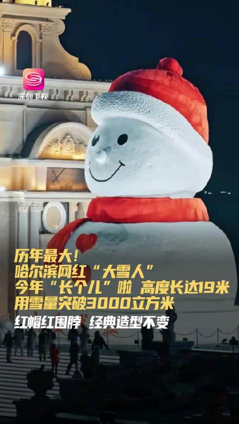 哈尔滨19米高网红大雪人启动建造，13天后亮相|哈尔滨市|黑龙江省_新浪新闻