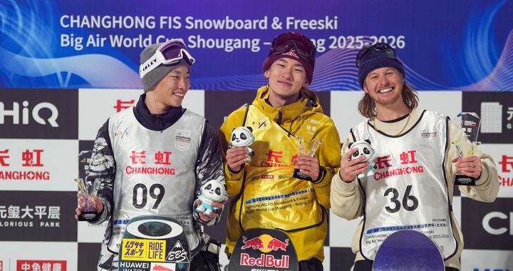 单板滑雪大跳台世界杯｜苏翊鸣获男子组冠军