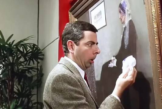 憨豆先生一个喷嚏摧毁了价值五千万的名画