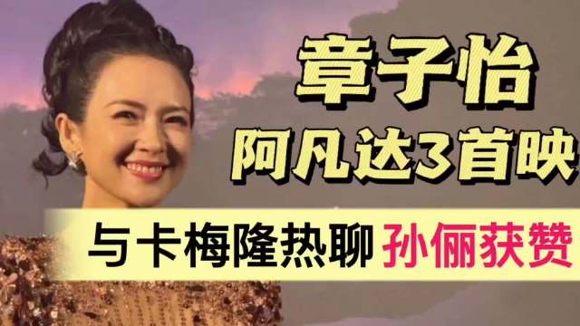 阿凡达3首映礼！章子怡与导演热聊，孙俪夫妇获赞