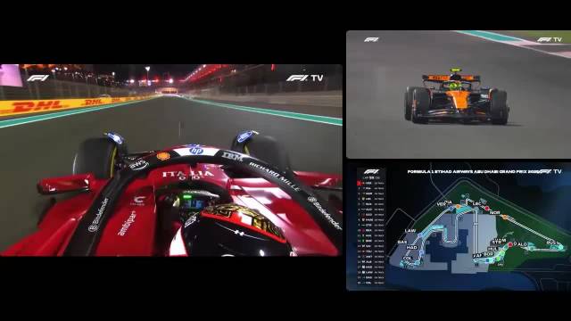 Charles赛场突发疑问恭喜Lando夺冠