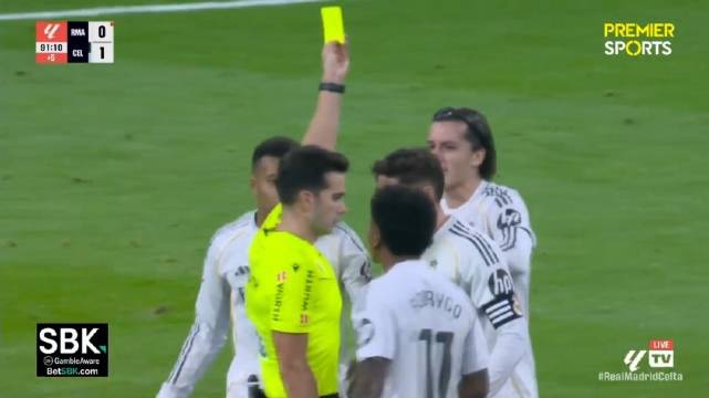 皇马四将染黄，贝林厄姆违规进场遭警告