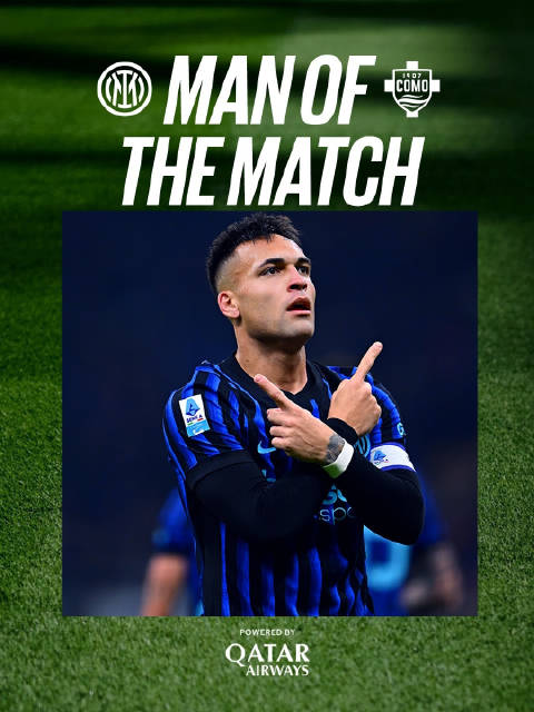 MVP 对阵科莫，我们选出的最佳球员就是打入首球的劳塔罗！