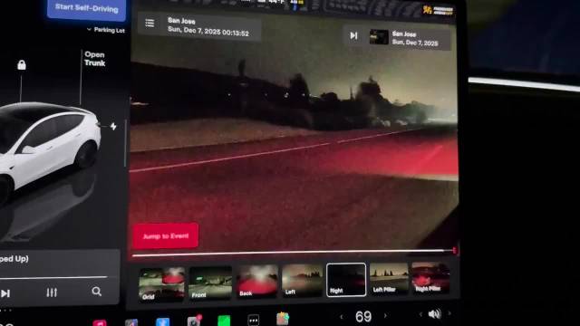 特斯拉FSD遇右侧来车自动急转避让