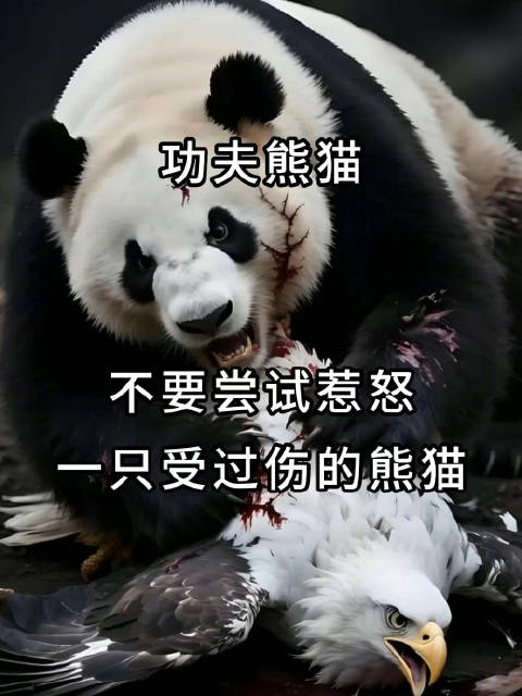 熊猫很可爱，熊猫可不仅仅吃素，不要尝试惹怒一只受过伤的熊猫！