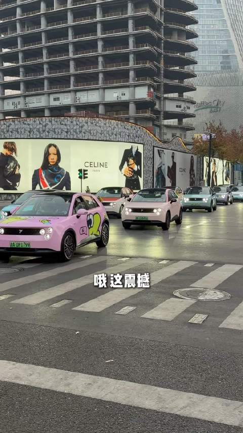 参加蔚来组织的“萤光派对”，萤火虫车队31台集结万象城，适合年轻人的派对！