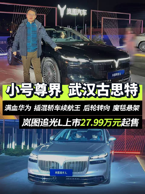 “武汉古思特”！今年压轴新车是它？岚图追光L上市27.99万元起售