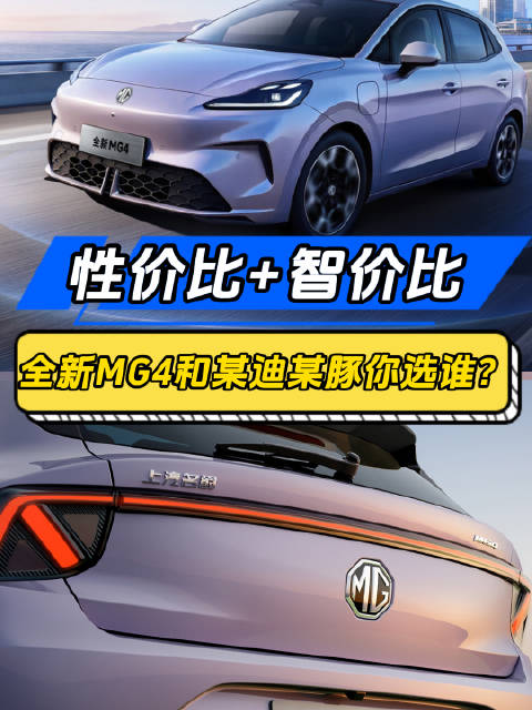 全新MG4对比某迪某豚，性价比与智价比之争