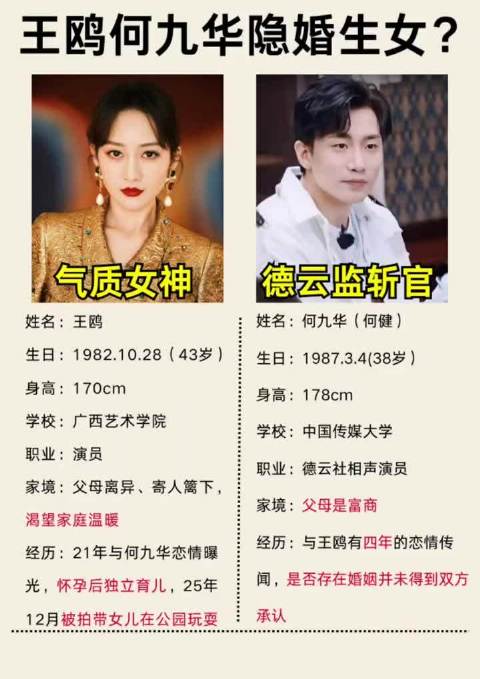 王鸥何九华被曝育有女儿