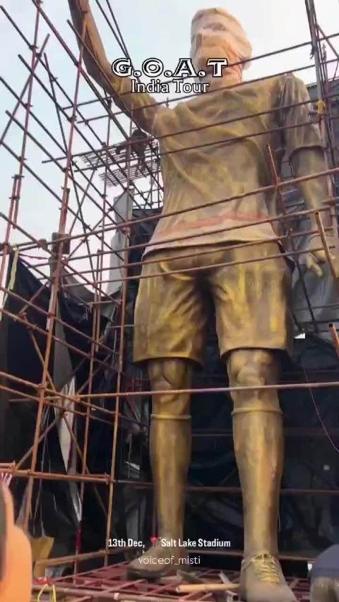 印度建21米高梅西雕像，12月13日揭幕仪式或线上举行