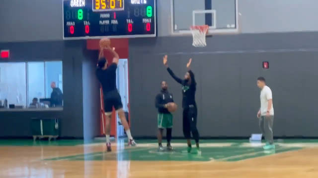 塔图姆最新训练视频，恢复不错