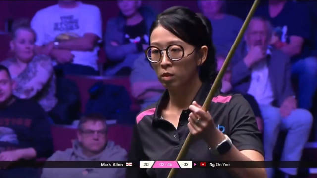 吴安仪37-34险胜艾伦，晋级斯诺克单局限时赛64强