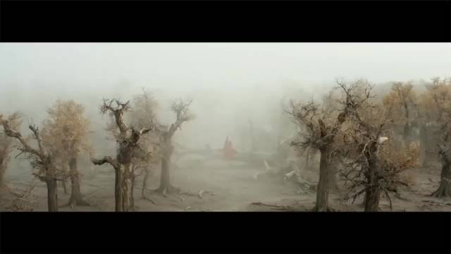 AI重现90年代港片美学，三色留白致敬张国荣