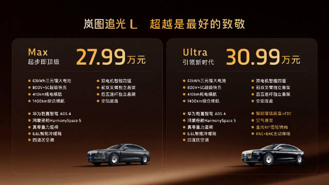 岚图追光L以全域800伏5C超充技术冲击30万级豪华轿车市场