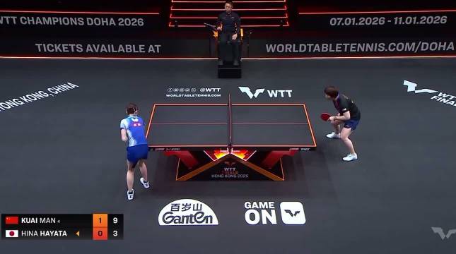 蒯曼早田希娜精彩的一球，战斗力太强了小曼！