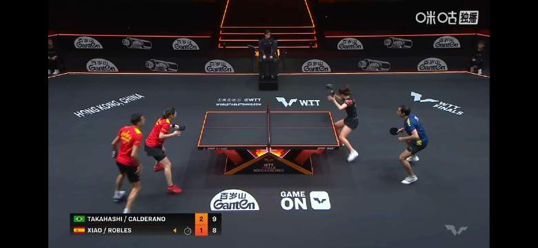 WTT香港总决赛混双卡尔德拉诺高桥布鲁娜3比1胜罗伯勒斯肖瑶茜