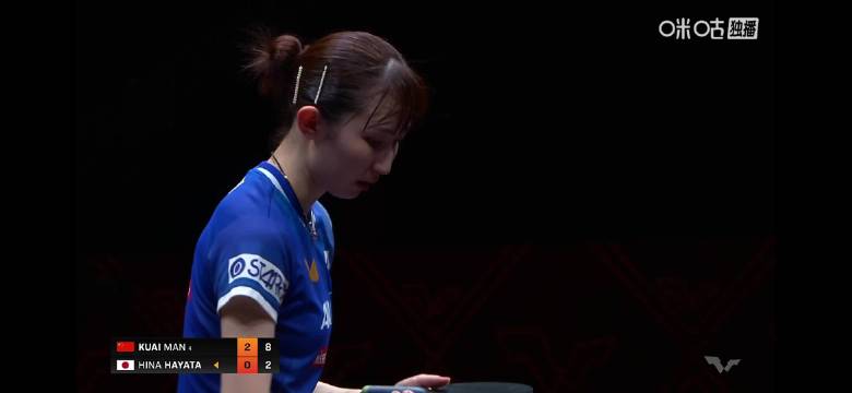 蒯曼3比0速胜早田希娜，前三局仅让对手得8分