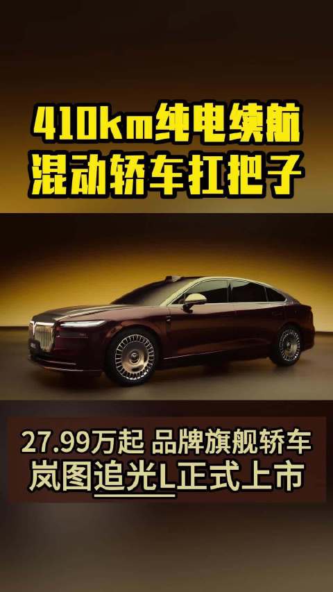 27.99万起品牌旗舰轿车 岚图追光L正式上市
