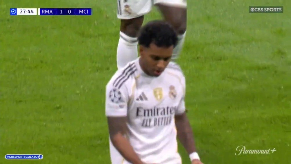 欧冠 联赛阶段第6轮，皇马1比2曼城