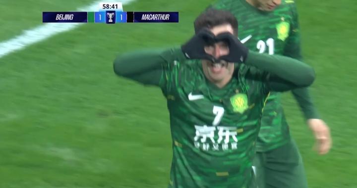 北京国安闪电扳平！塞鸟巧射得手，赛季第10球，97球再刷队史纪录