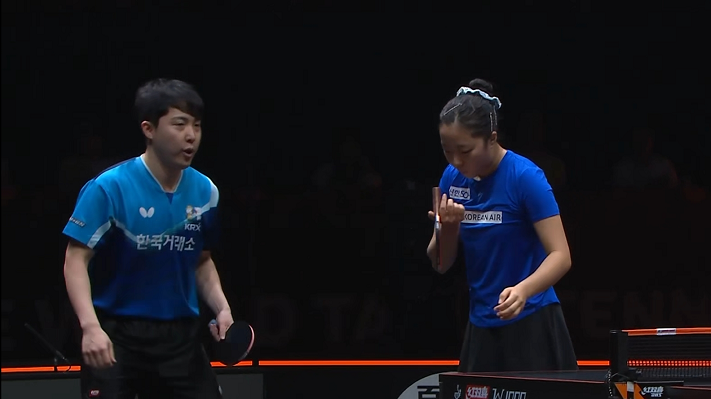 申裕斌膝伤影响发挥，韩国组合仍3-0日乒组合，张本美和很懊恼