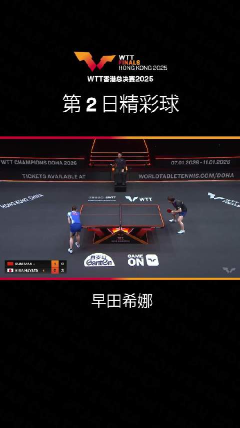 第2日精彩球 早田希娜(JPN)蒯曼(CHN)